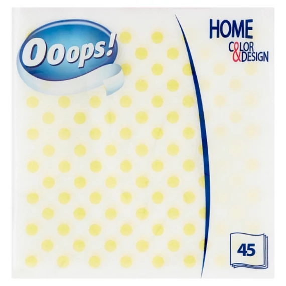 Ooops! Home Color&Desing szalvéta 1 rétegű 45 db /PÖTTYÖS/ 33 x 33 cm
