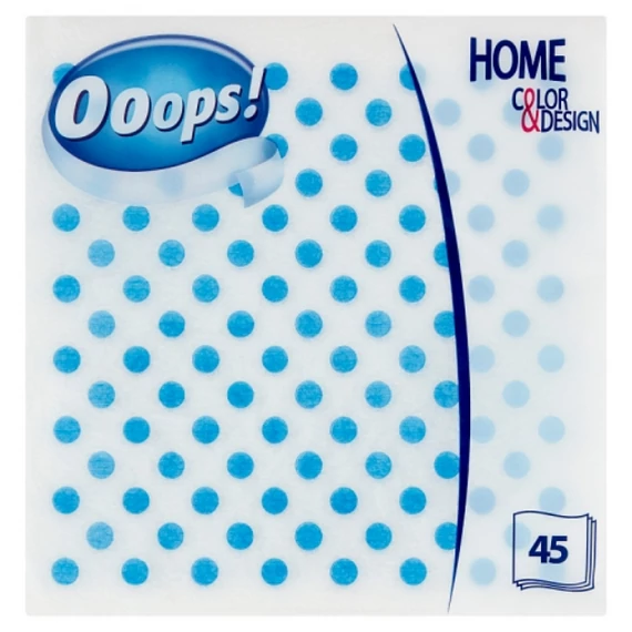 Ooops! Home Color&Desing szalvéta 1 rétegű 45 db /PÖTTYÖS/ 33 x 33 cm
