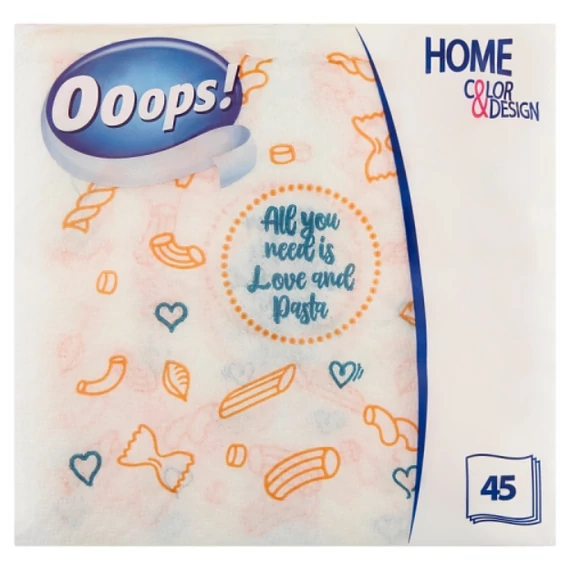Ooops! Home Color&Design szalvéta 1 rétegű 45 db 33 x 33 cm