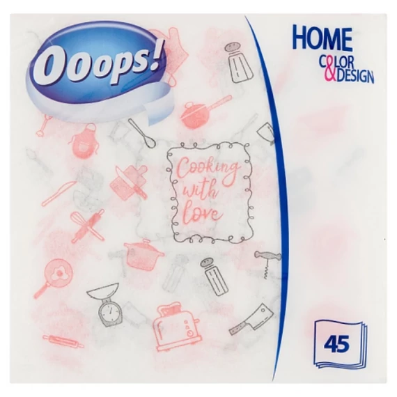 Ooops! Home Color&Design szalvéta 1 rétegű 45 db 33 x 33 cm