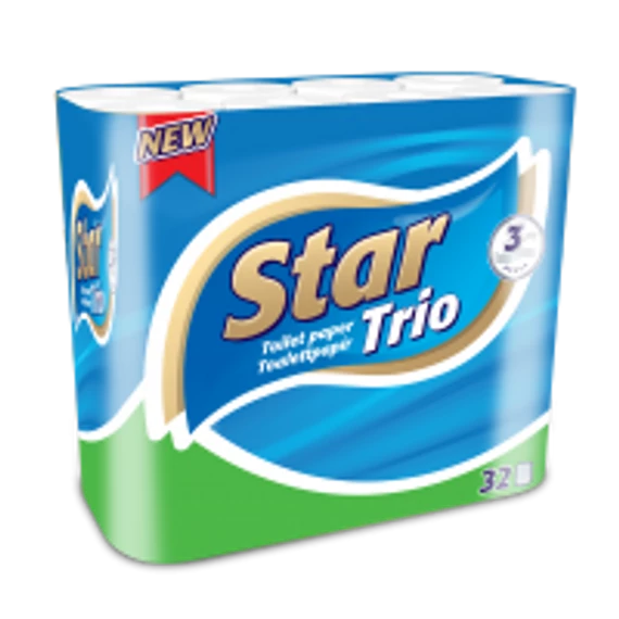 Star Trio toalettpapír 3 rétegű 32 tekercs