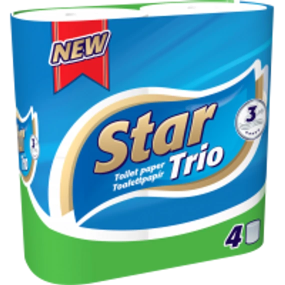 Star Trio toalettpapír 3 rétegű 4 tekercs