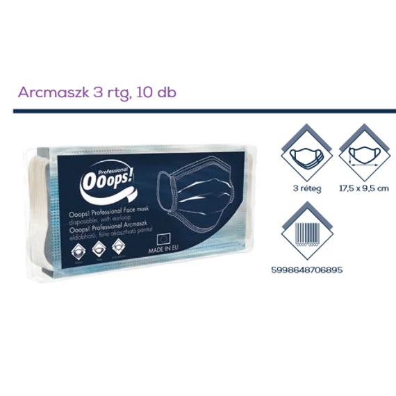 SZÁJMASZK OOOPS! PROFESSIONAL 10DB 3 RTG