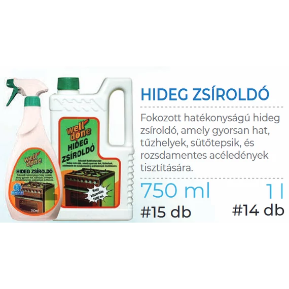 WELL DONE Hideg zsíroldó utántöltő 1000 ml