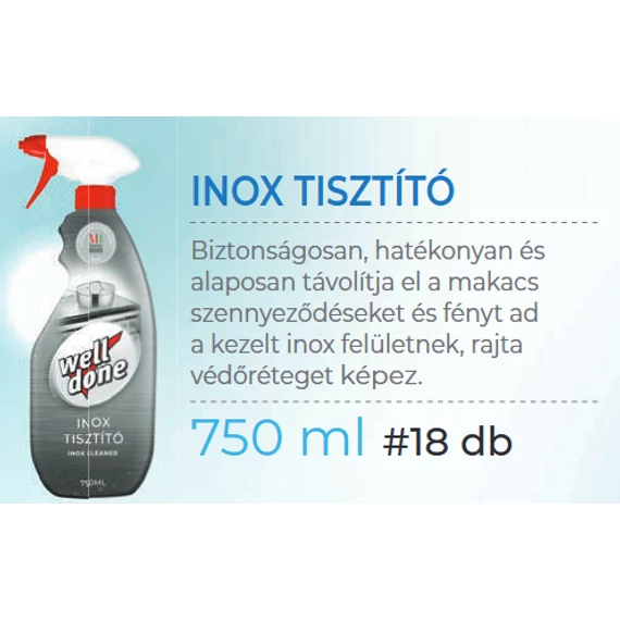 WELL DONE Inox tisztító 750 ml