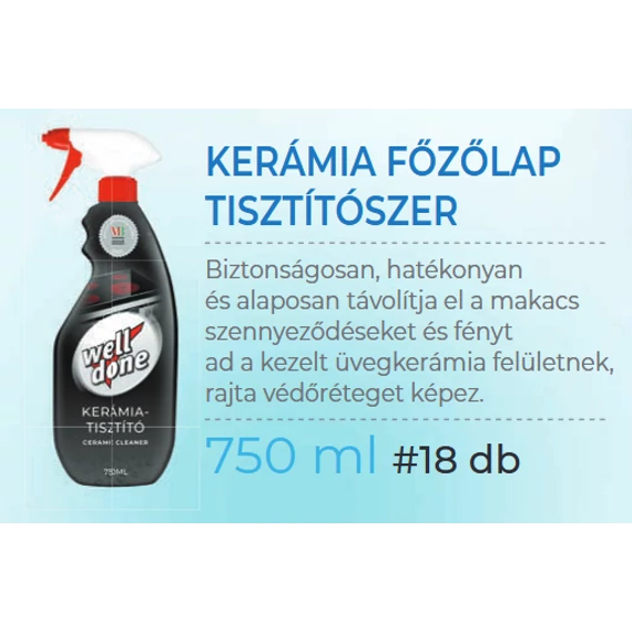WELL DONE Kerámia főzőlap tisztító szórófejes 750 ml