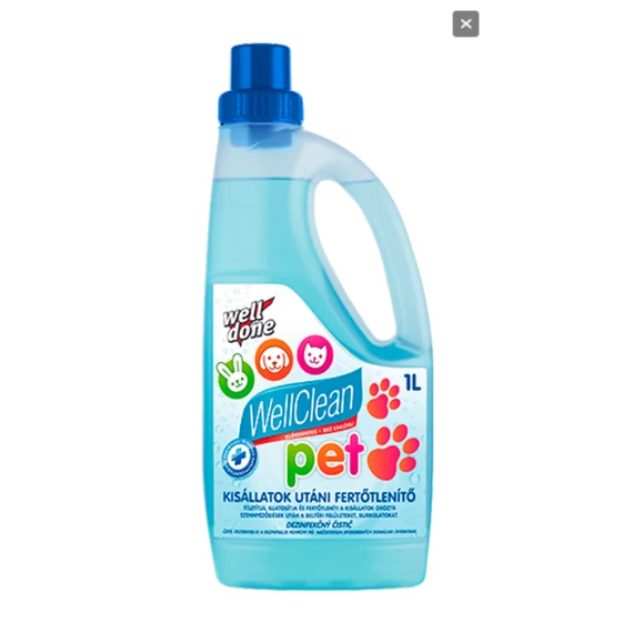 Well Clean PET kisállatok utáni fertőtlenítő felmosó – klórmentes 1000 ml