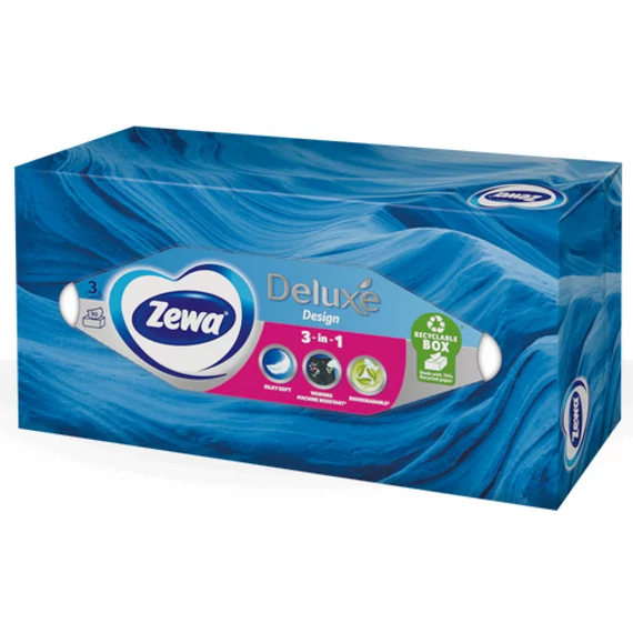 ZEWA DELUXE DOBOZOS PAPÍR ZSEBKENDŐ 150 DB