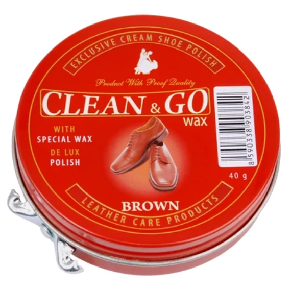 CLEAN & GO CIPŐKRÉM 40 G FÉMDOBOZOS BARNA