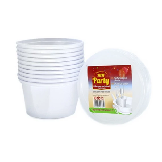 Party műanyag Gulyásos tál 750ml+tető 10db